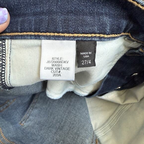 Veronica Beard Debbie High Rise Skinny Jeans Button Fly Dark Vintage Wash Sz 27 - Picture 7 of 10